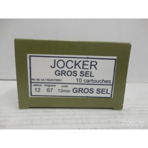 2420- BOITE  DE 10 CARTOUCHES JOCKER DEFENSE "GROS SEL"  CAL.12  - NEUF!!!!!