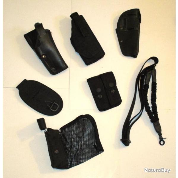 3 holsters tactiques -1 bretelle Ar15-1 porte chargeurs-1 filet