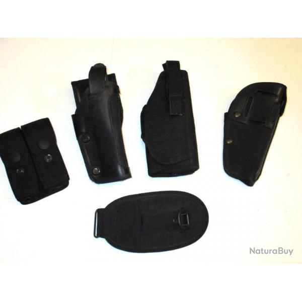 3 holsters tactiques -1 bretelle Ar15-1 porte chargeurs-1 filet