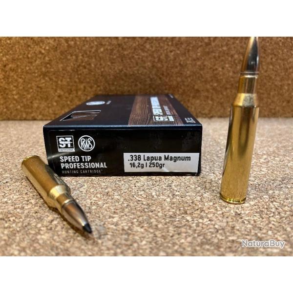 1 boite de 20 munitions RWS .338 Lapua Magnum SPEED TIP PRO 16,2g