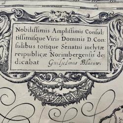 Carte de la région de Nuremberg réalisée par Willem Blaeu vers 1647-1650.