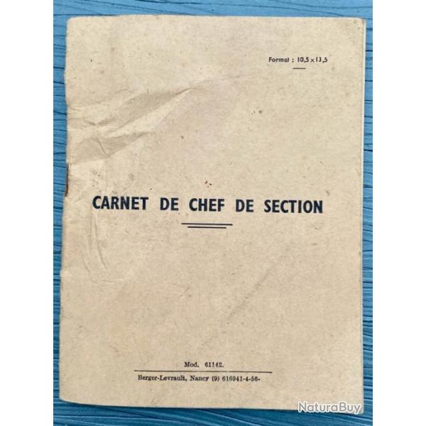 Carnet du chef de section modle 61142