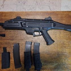 Airsoft Scorpion CZ EVO 3 ASG noir avec chargeurs et adaptateur canon