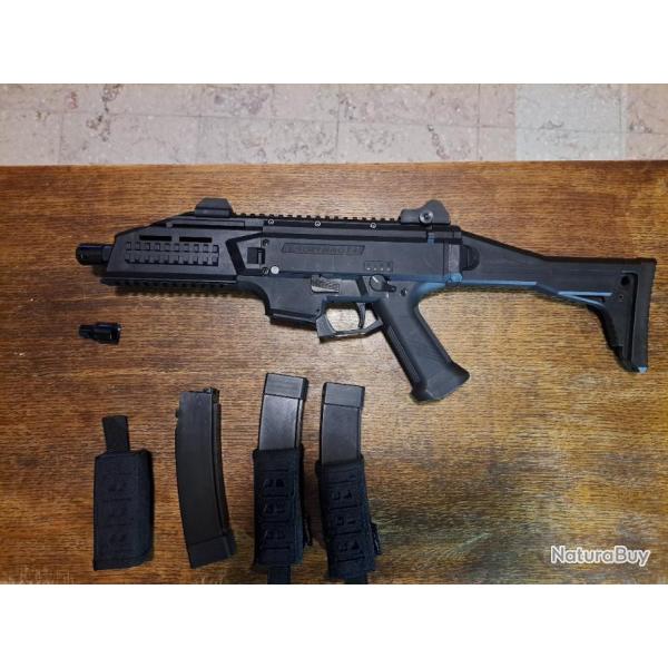 Airsoft Scorpion CZ EVO 3 ASG noir avec chargeurs et adaptateur canon