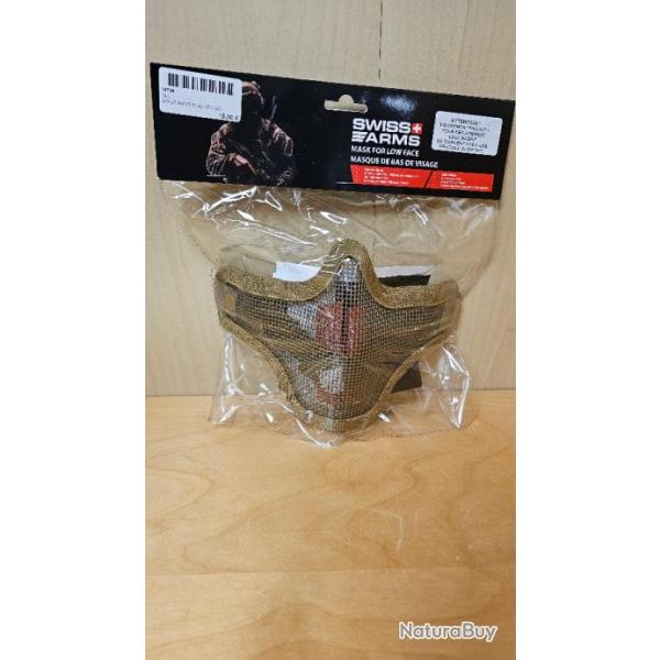 Masque Protection Grillage Bas Visage - Swiss Arms - Tan