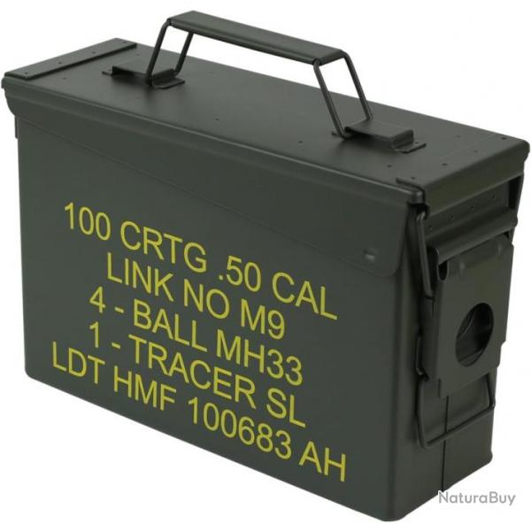 HMF 70011 Caisse de Munitions Bote  Munitions US Army Box en Mtal Vert 30 x 19 x 15,5 cm