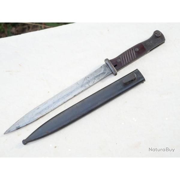baionnette K98 43 fze  plaquettes baklite fauve fourreau 1943 ASW - NORMANDIE 1944 WWII
