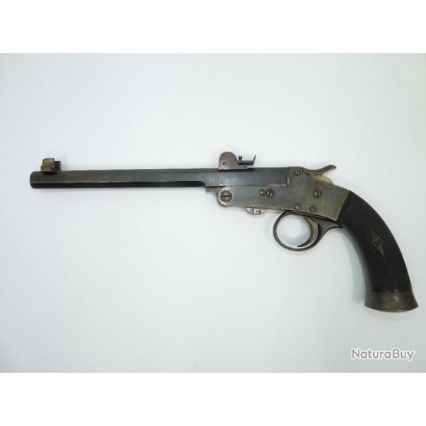Pistolet de salon de tir Belge Cal.6mm / 22LR Flobert pour A.Gobin PARIS