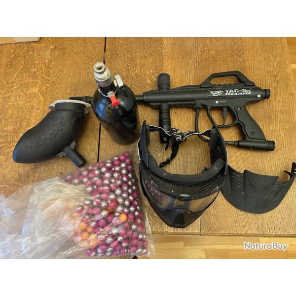 Kit Complet JT TAC 5M Recon avec Masque, Chargeur, Bouteille et Billes