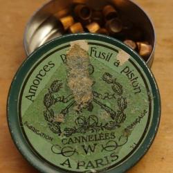 1 boite de 25 amorces pour fusil à piston  cannelées paris