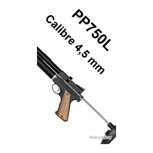 Pistolet Snowpeak  PP750L. PCP Rgulateur et suppresseur intgrs. Calibre 4,5 mm 14 Joules.