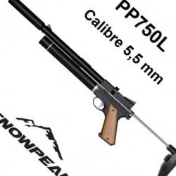 Pistolet  Snowpeak  PP750L.PCP  Régulateur et suppresseur intégrés. Calibre 5,5 mm 14 Joules.