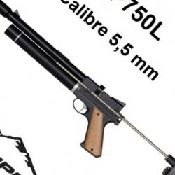 Pistolet  Snowpeak PCP  PP750L.  Régulateur et suppresseur intégrés. Cal. 5,5 mm 14 Joules.