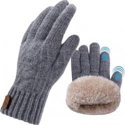 Gants Hiver Homme&Femme,Gant Chauffant Thermique Gant Tactile,Gants tricotés tactiles Chaud