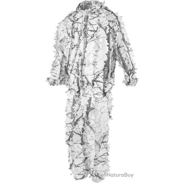 Costume de feuille 3D, costume de Ghillie de camouflage sauvage de neige Vestes et pantalons