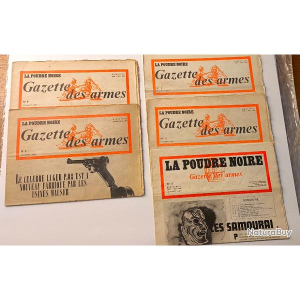 Lot de 5 "la poudre noire gazette des armes"