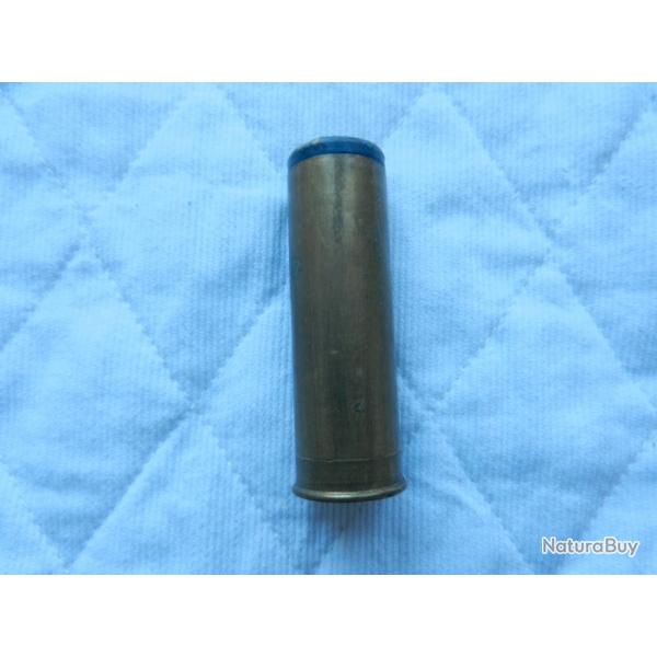 Ancienne cartouche de fusil de chasse pour collection cal 16 douille laiton