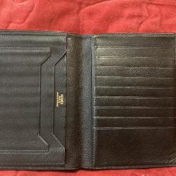 Portefeuille~ Porte Permis HERMES cuir grainé noir