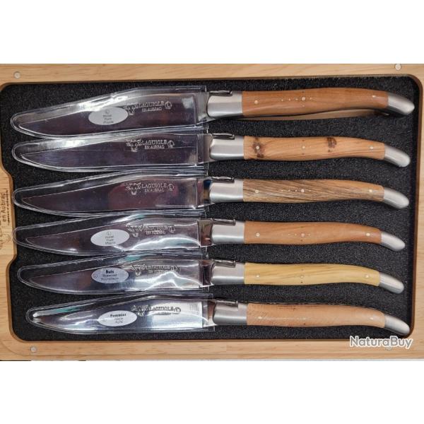 COFFRET de 6 couteaux de table LAGUIOLE