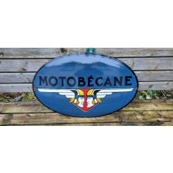 Jolie Plaque Émaillée Bombée Motobecane