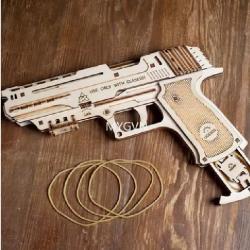 puzzle en bois - pistolet elastique