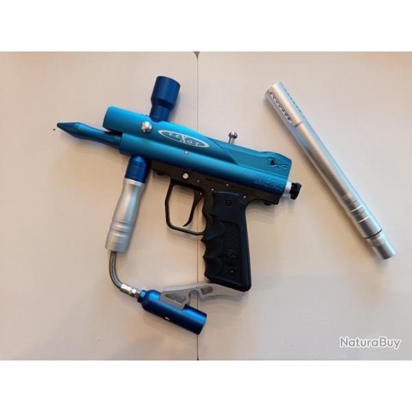 PACK LANCEUR PAINTBALL TYPE PISTOLET BLEU VEXOR