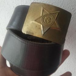 AUTHENTIQUE CEINTURE MILITAIRE 118-119 cms ARMÉE DE TERRE CCCP ANNÉES 80s NEUVE