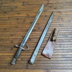 BAÏONNETTE ARISAKA MOD 30 JIDOSHOKU   SEISAKUSHO DE L'ARMÉE IMPÉRIAL JAPONAISE AVEC SON FOURREAU