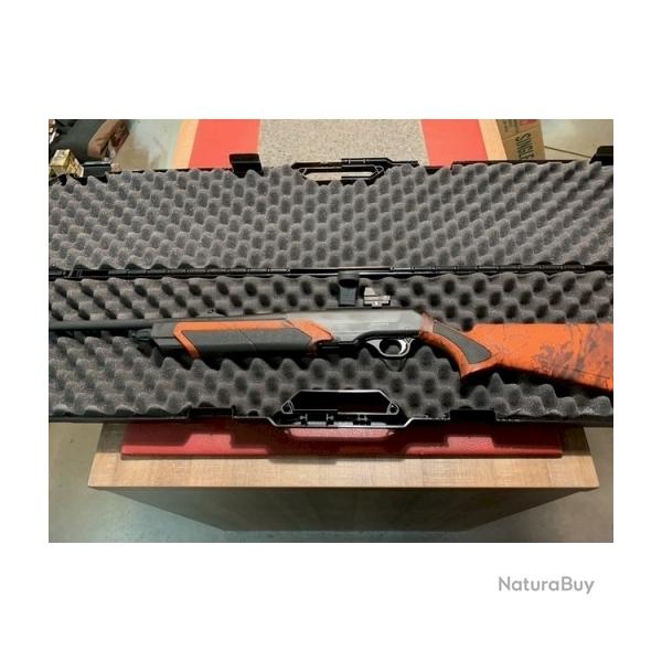 Carabine a pompe ARTTECH PRIMA XP camo orange cal 30.06 avec point rouge leupold delta point malette