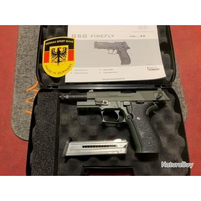 Pistolet GSG FIRE FLY cal.22lr firefly standard VERT canon fileté ...