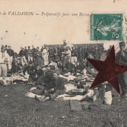 CPA  -Camp du VALDAHON - Préparatifs pour une revue  N°693