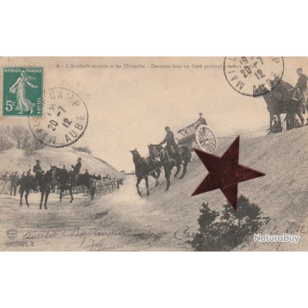 CPA  -L'Artillerie monte et les Obstacles - Descente dans un foss profond N692