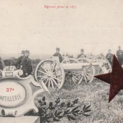 CPA  -37 ème d'Artillerie - Régiment formé en 1873  N°689