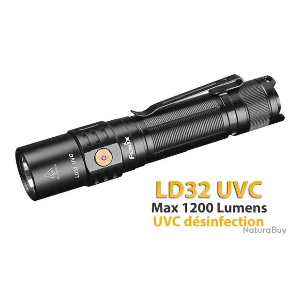 Fenix LD32 UVC - 1200 Lumens - UVC dsinfection Virus et Bactries