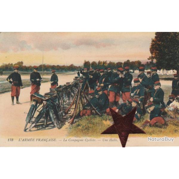 CPA - L' Arme Franaise - La Compagnie Cycliste - Une Halte N668
