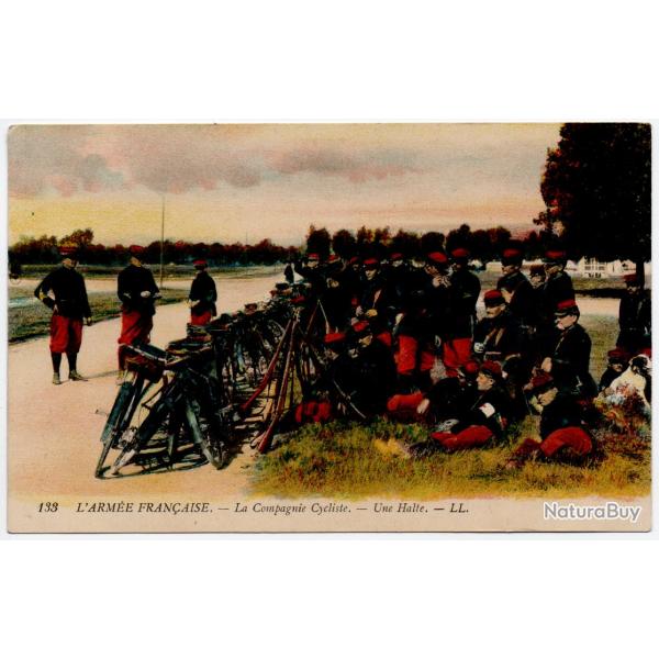 CPA - L' Arme Franaise - La Compagnie Cycliste - Une Halte N0030