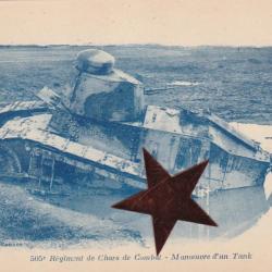 CPA -505e REGIMENT DE CHARS DE COMBAT - MANOEUVRE D'UN TANK N°454