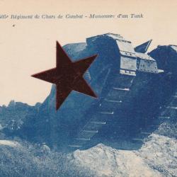 CPA -505e REGIMENT DE CHARS DE COMBAT - MANOEUVRE D'UN TANK N°811