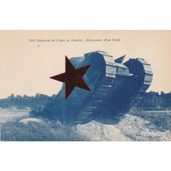CPA -505e REGIMENT DE CHARS DE COMBAT - MANOEUVRE D'UN TANK N811