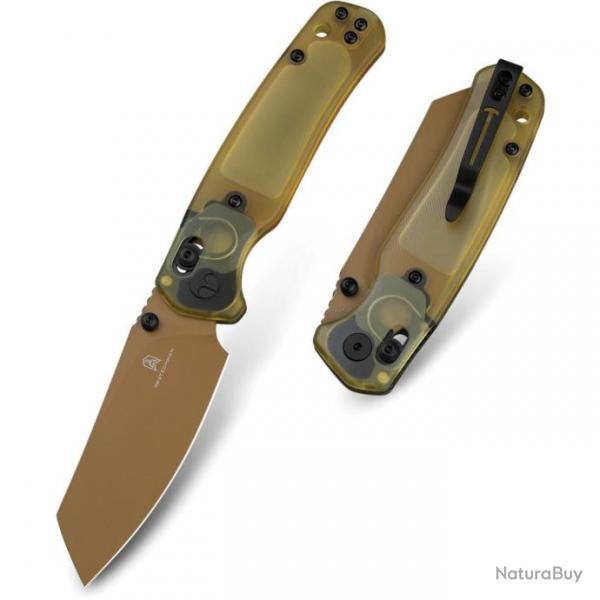 Couteau Bestechman Cicada's Wing Ultem Lame Reverse Tanto Acier 10Cr15CoMoV B-Lock BTKMK06D Clip