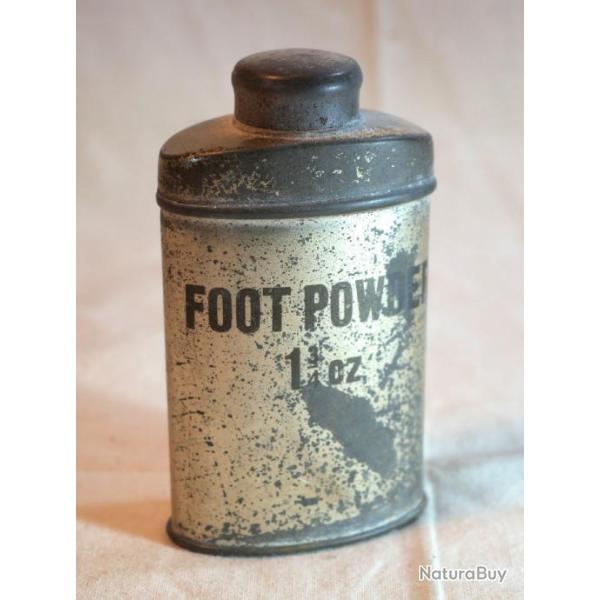 US ARMY - flacon bouteille mtallique foot powder US  - WWII - COU24US013