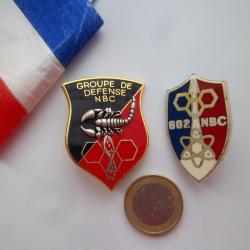 lot insignes collection militaire NBC régiment Nucléaire Biologique Chimique