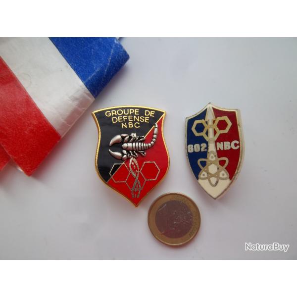 lot insignes collection militaire NBC rgiment Nuclaire Biologique Chimique