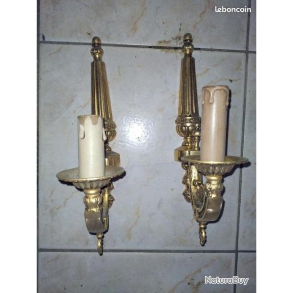 2 chandelier en bronze style louis XV mod dep