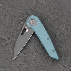 Couteau Bestech VK-VOID Grey Lame Acier MagnaCut Manche G10 IKBS Liner Lock Clip BTKG63C