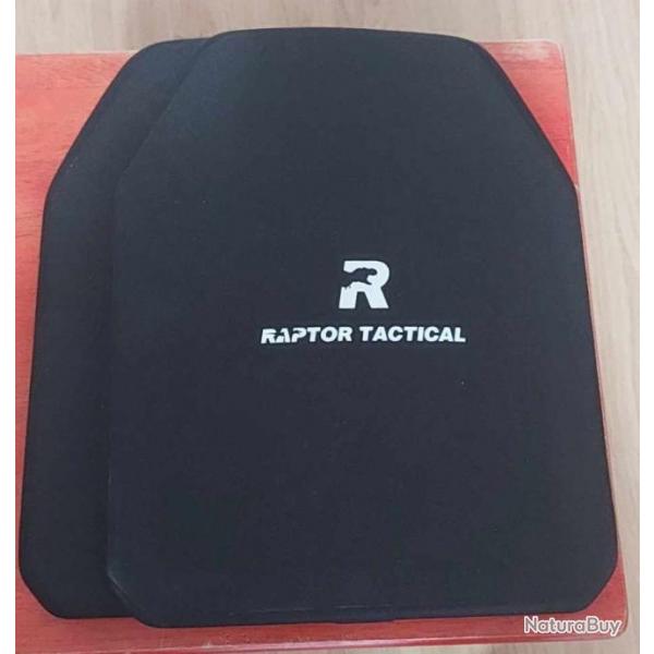 Plaques pare balle raptor tactical NIJ IIIA