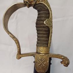 RARE SABRE D'OFFICIER DE CAVALERIE PRUSSIEN fn XIX eme