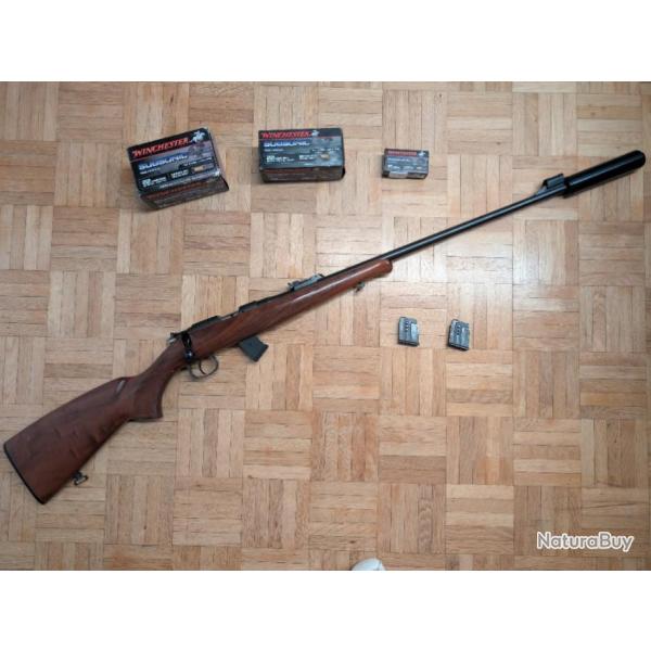 Carabine CZ 452- 2E ZKM calibre 22Lr + modrateur de son SAK + 1000 munitions subsoniques