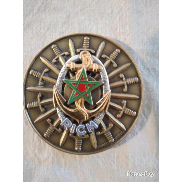 MEDAILLE de table BRONZE DOR Rgiment d'Infanterie Chars de Marine