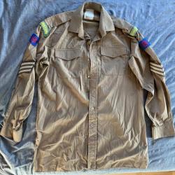 Chemise Britannique WW2 écussonné 51e HIGHLAND DIVISION